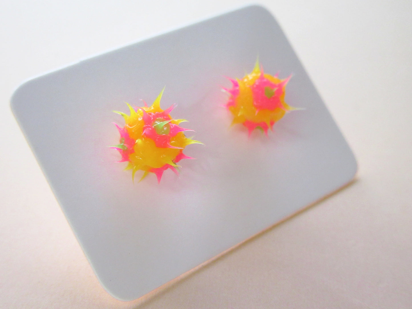 Spiky Rubber Rave Stud Earrings