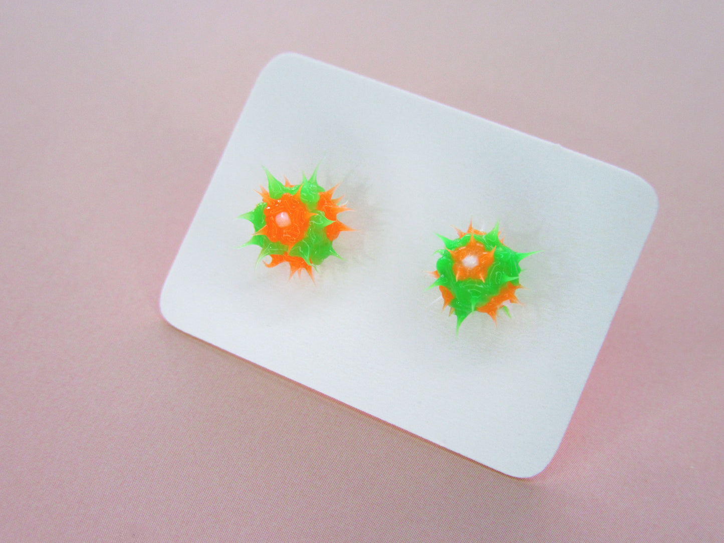Spiky Rubber Rave Stud Earrings
