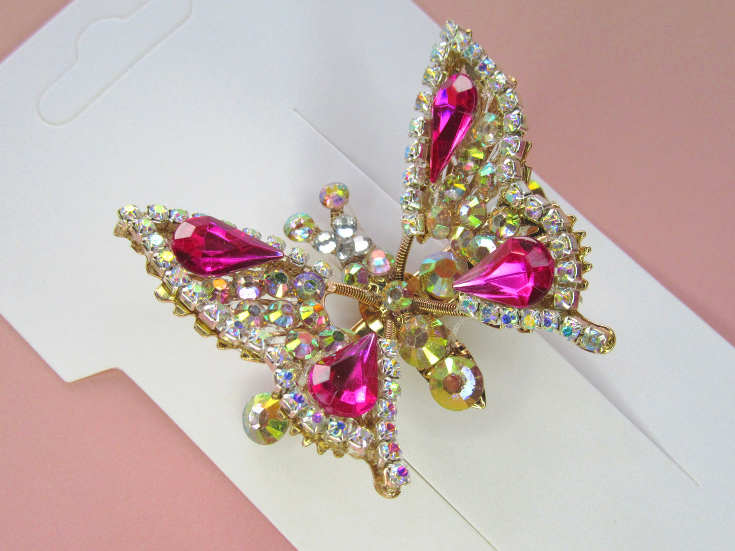 Rhinestone Butterfly Clip