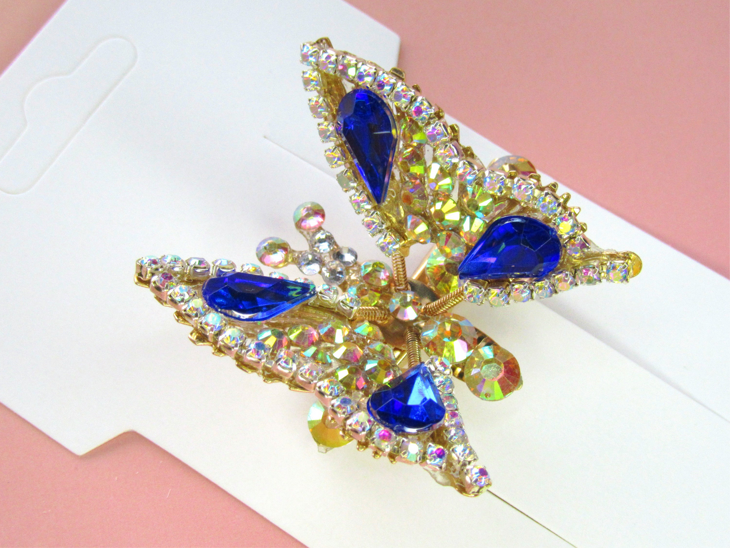 Rhinestone Butterfly Clip