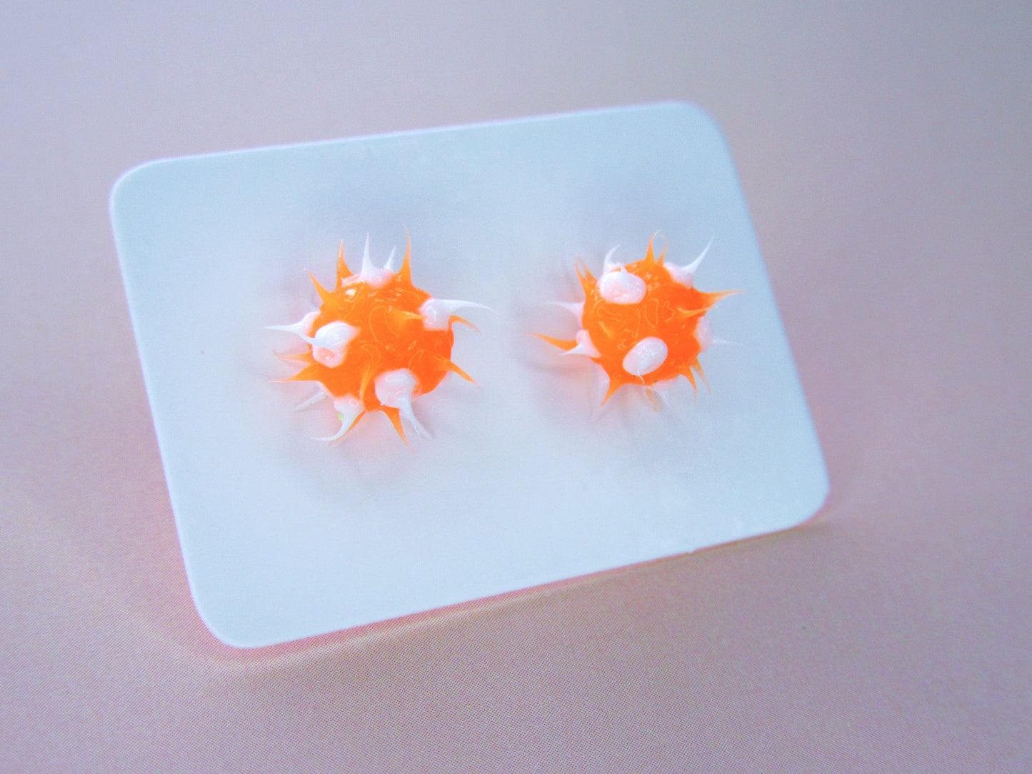 Spiky Rubber Rave Stud Earrings