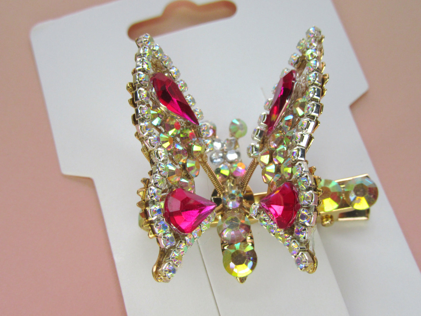 Rhinestone Butterfly Clip
