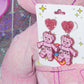 Pink Doodle Bear Earrings