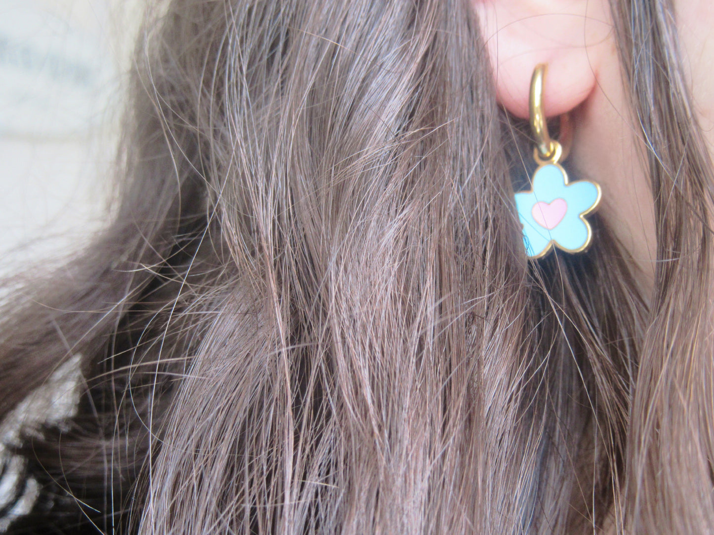 Y2K Heart Flower Earrings