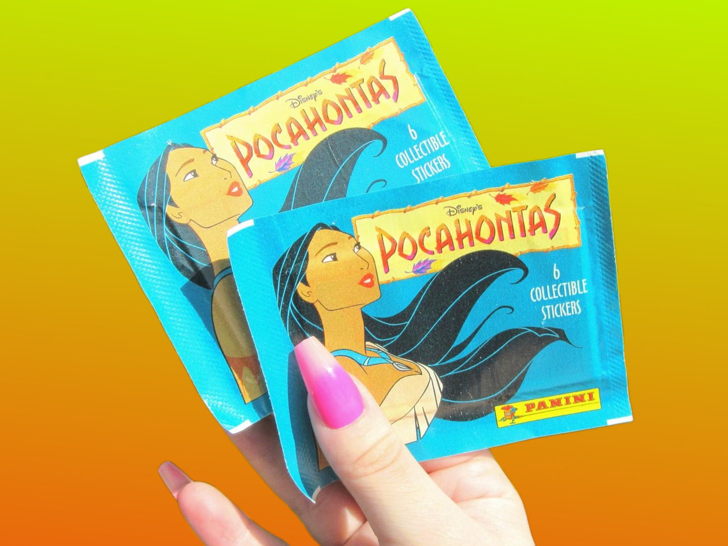 Vintage Panini Pocahontas Stickers