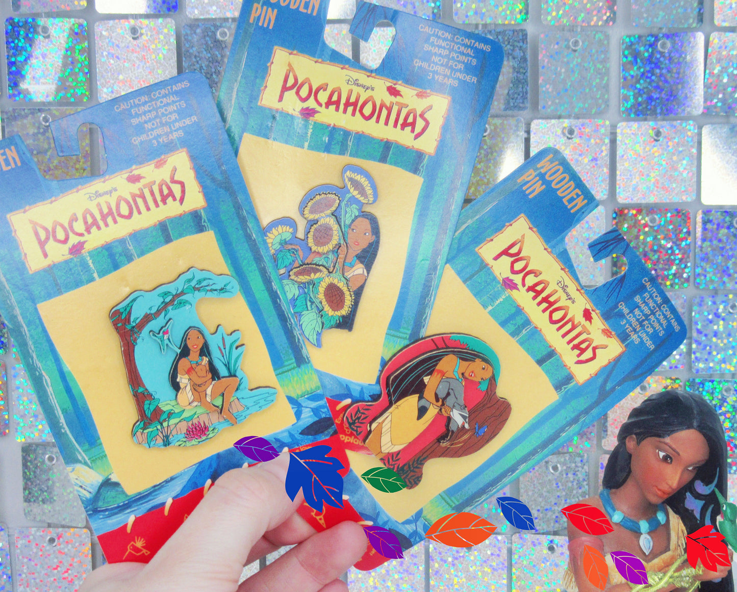 Pocahontas Vintage Wooden Pins