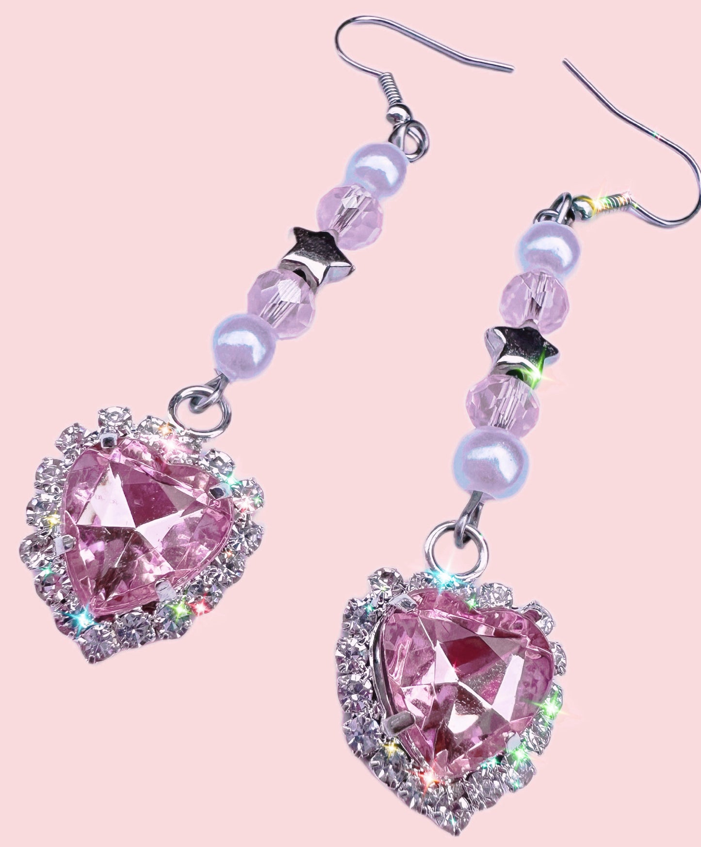 Toy Box Heart Gem Earrings